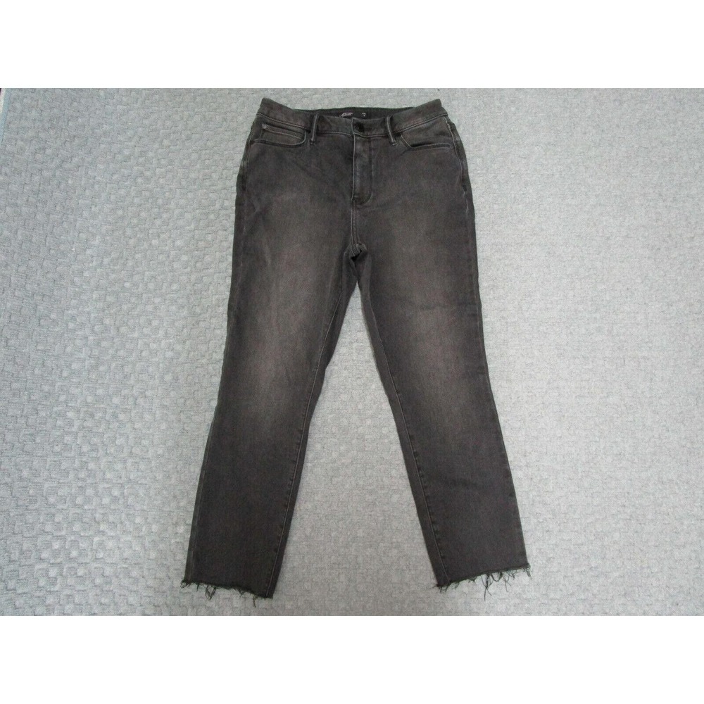 Simply Vera Vera Wang Jeans Womens 10 Black Gray Skinny Raw Hem Stretch Denim